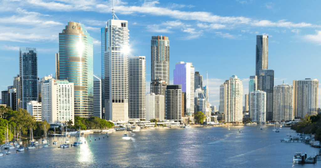 Skyline View of downtown Brisbane Australia